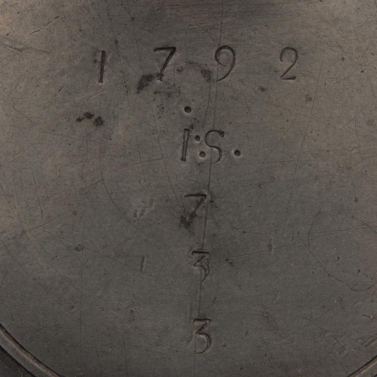 A FINNISH PEWTER TANKARD, Daniel Rising, Turku 1788.