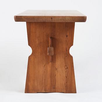 Axel Einar Hjorth, a stained pine 'Värmdö' table, Nordiska Kompaniet, Sweden 1930s.