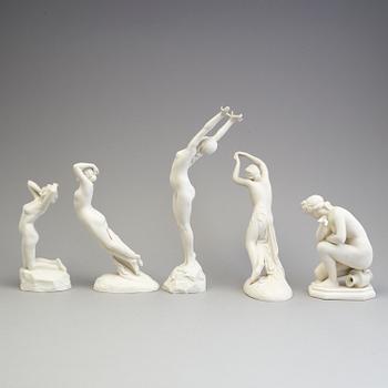 FIVE PARIAN FIGURES, Gustavsberg 1915- 1922.
