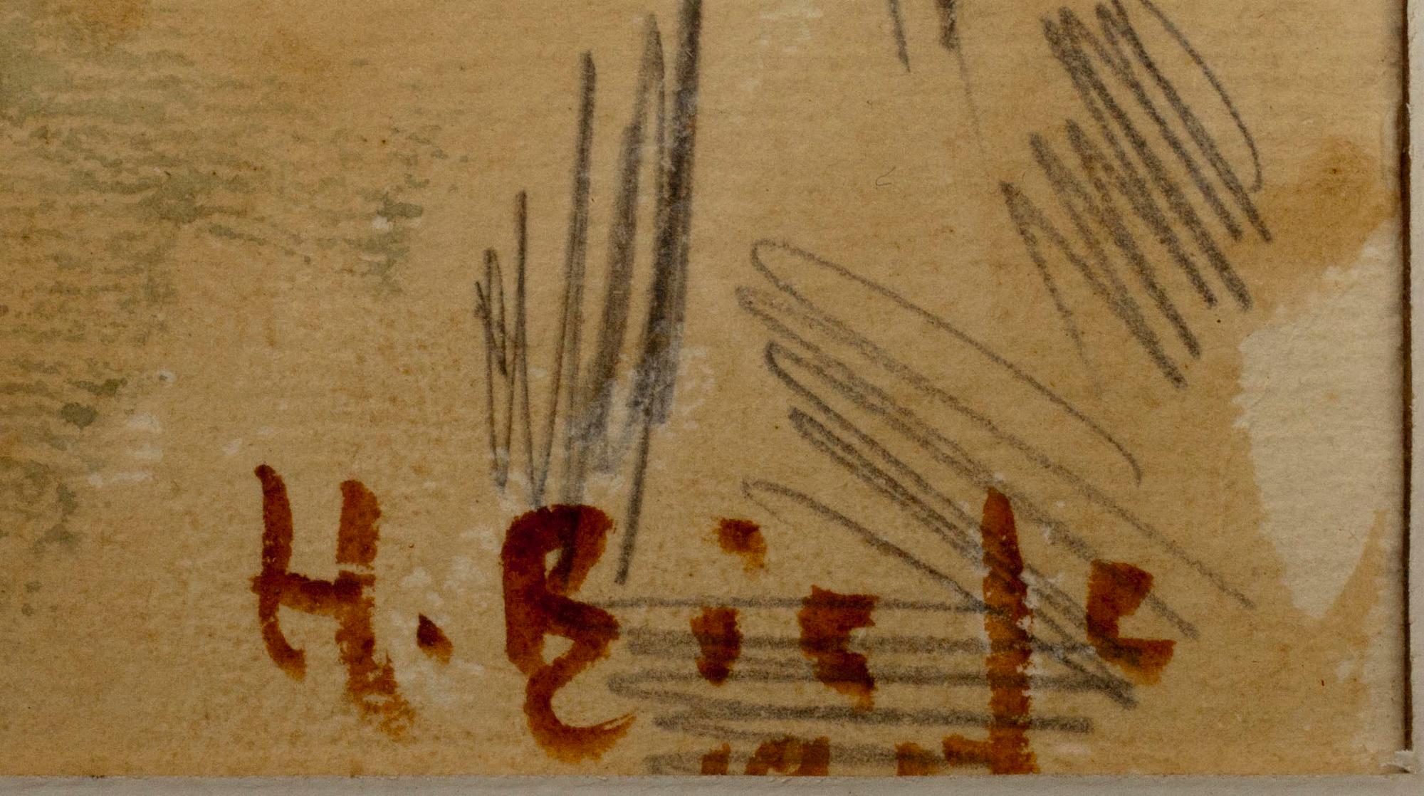 HELMI BIESE, vesiväri, signeerattu.