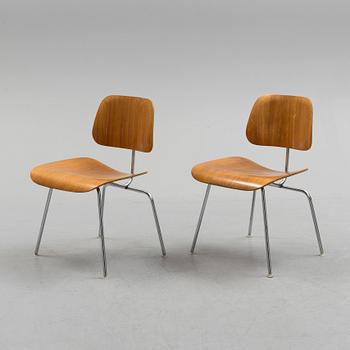 CHARLES & RAY EAMES, a pair of DCM chairs from Herman  Miller.