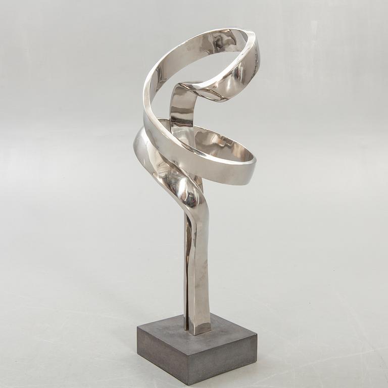 Nils Dahlgren, skulptur, rostfritt stål, monogramsignerad.