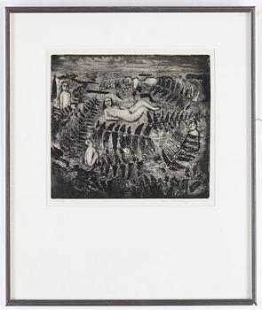 Lena Cronqvist, etching, signed 4/40.