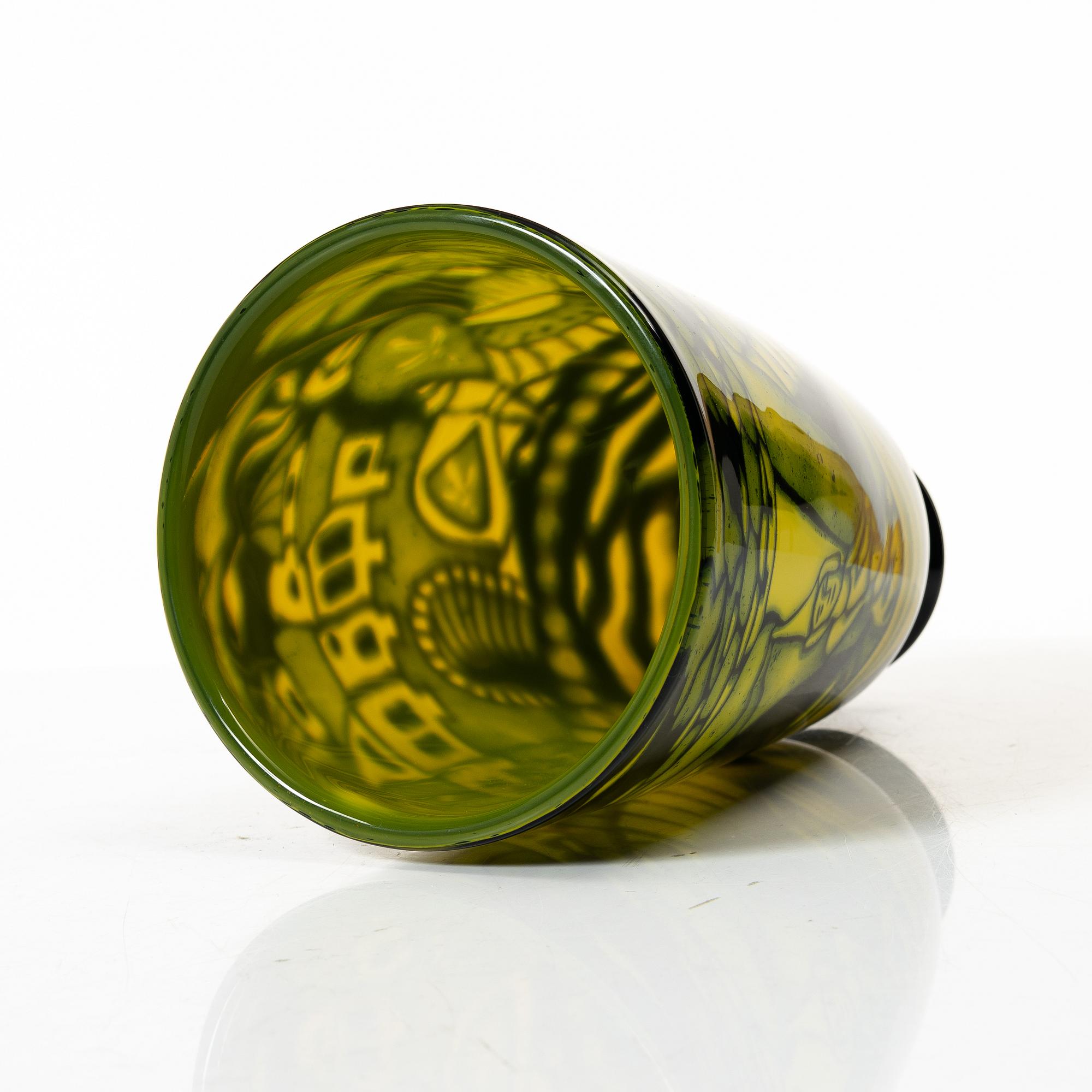 Wilke Adolfsson, Torbjörn Alfredsson, vas, graal, unik, glasblåsare Wilke Adolfsson, egen hytta i Orrefors.