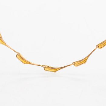 Björn Weckström, Halsband "Konvojens skugga", 14K guld. Lapponia 1974.