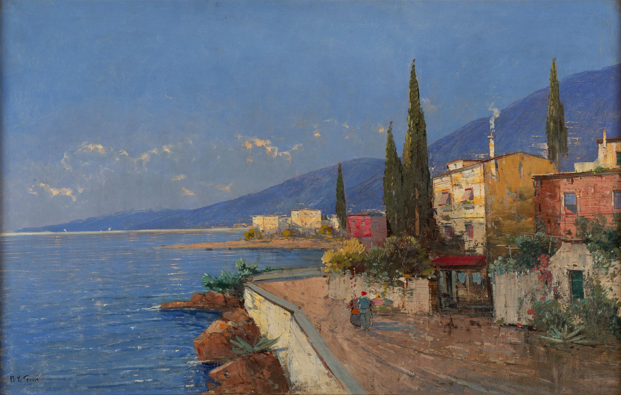 GEORG FISCHHOF, oil on canvas, signed.
