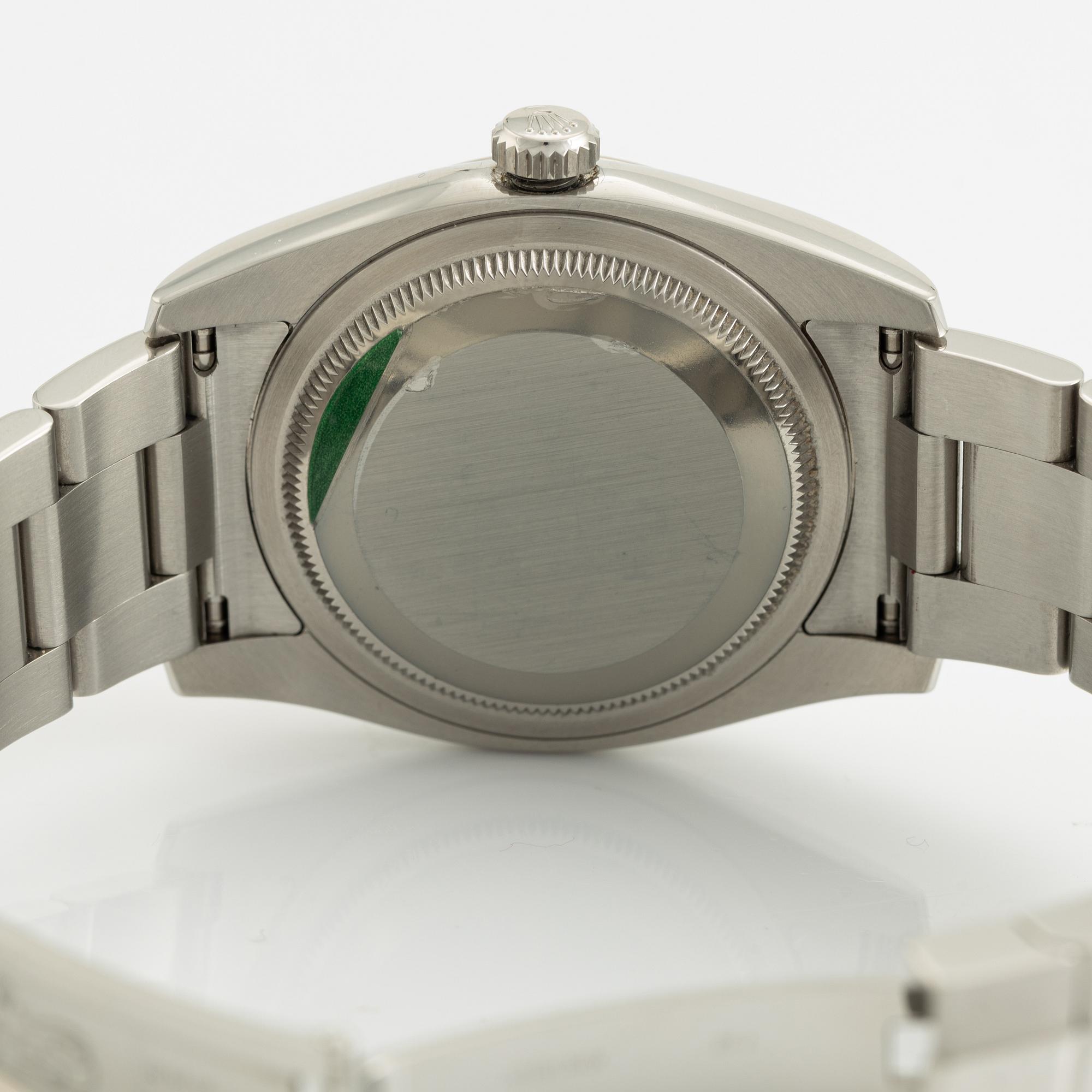 Rolex, Oyster Perpetual, "Silver Diamond Dial", Datejust, wristwatch, 36 mm.