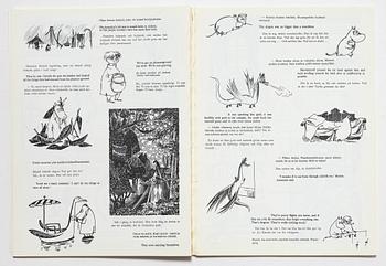 Tove Jansson, book, 'Muumi Hvitträskissä Mumintrollet i Hvitträsk 1974' signed, along with two signed postcards.