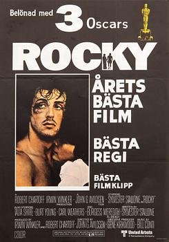 Film poster Sylvester Stallone "Rocky" 1977.