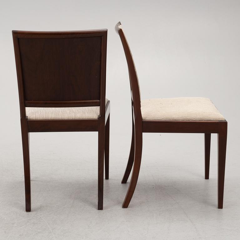 Frits Henningsen, a set of ten chairs, Denmark, mid-20th century.