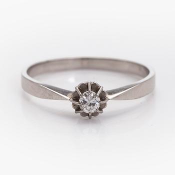 Ring, brilliant cut diamond, platinum, Peltonen & Kni, Helsinki.