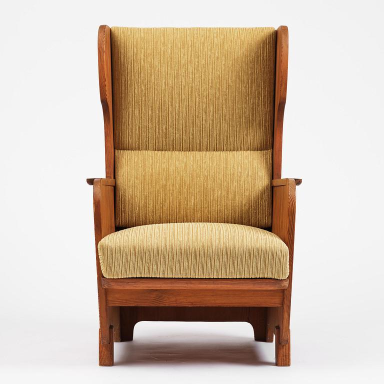 Axel Einar Hjorth, a stained pine "Lovö" armchair, Nordiska Kompaniet, Sweden, 1930s.