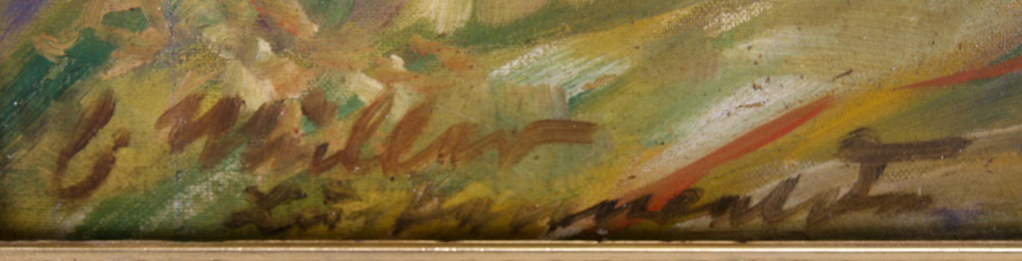 OKÄND KONSTNÄR, olja på duk, sign Müller Luckenwalde.