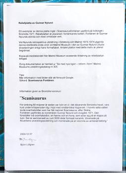 DEKORPLATTA, stengods, Gunnar Nylund.