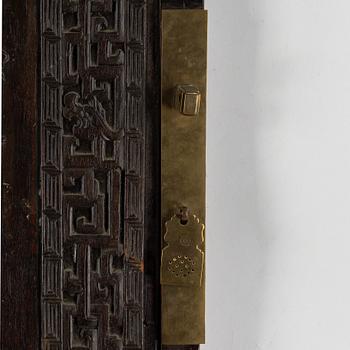 A Chinese wooden panel, Qing dynasty.