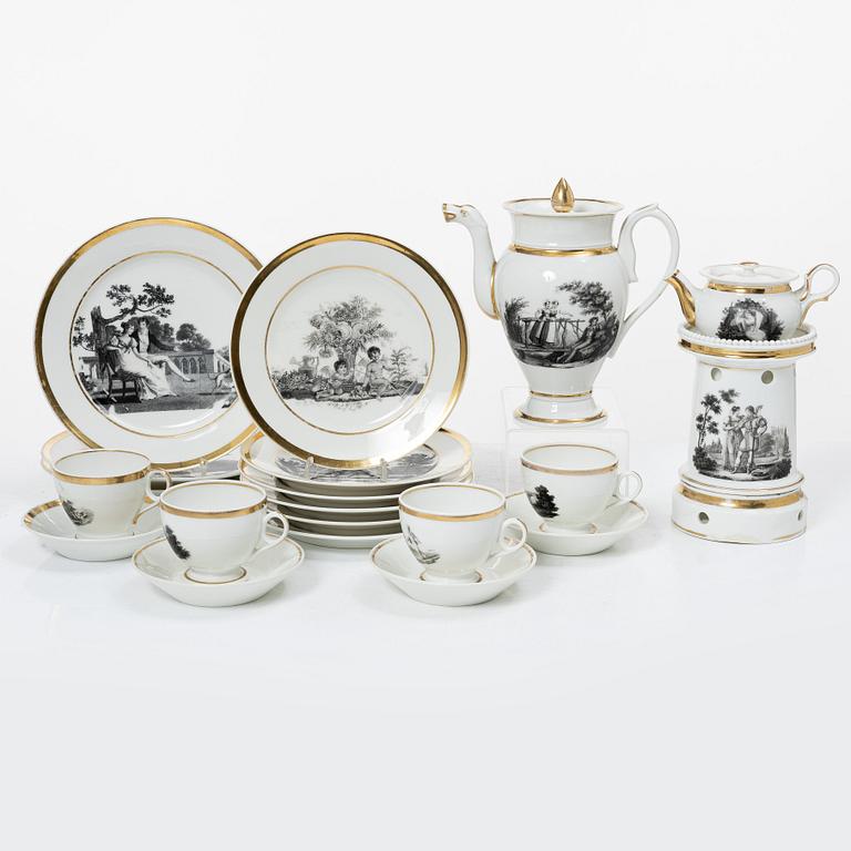 Service pieces, 15 pcs, Empire, first half of the 19th century.