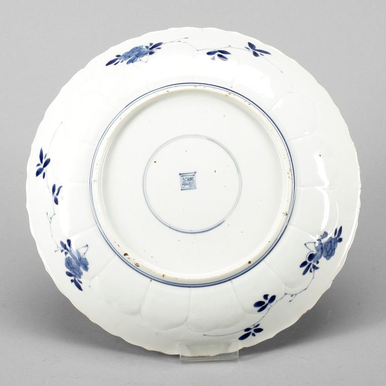 TALLRIK, porslin, Qing dynastin, Kangxi (1662-1722).