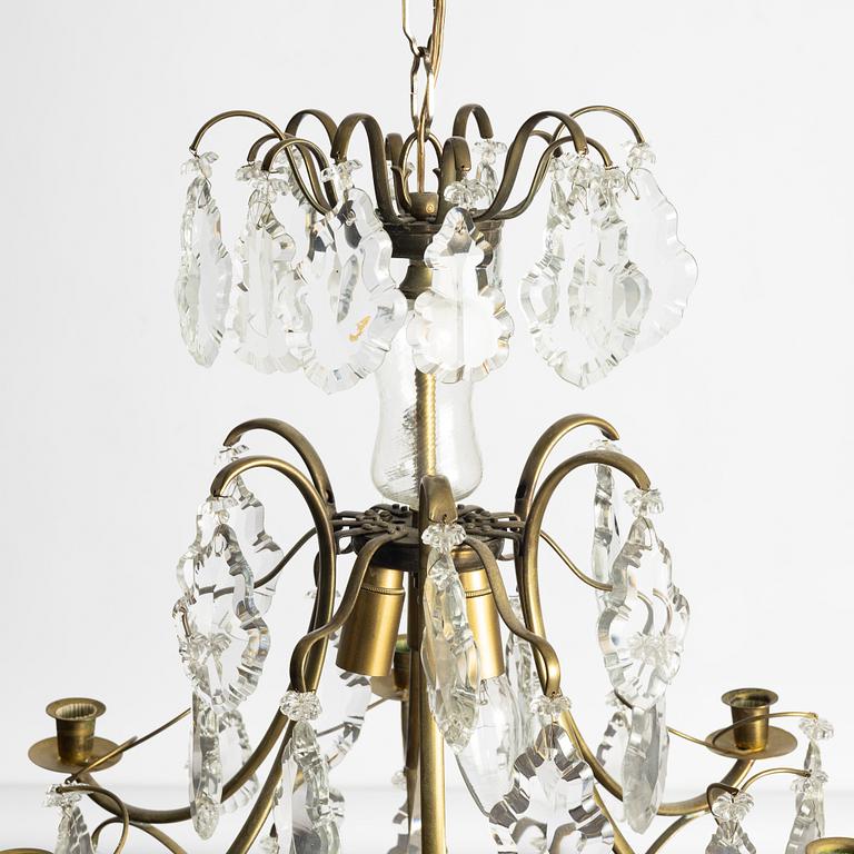 Chandelier, Rococo style, 20th century.