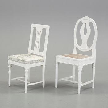 STOLAR, 2 st, gustavianskt provinsarbete, 1800-talets början.