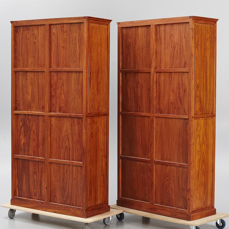 Bookcases, a pair, crafted by furniture carpenters in Beijing.