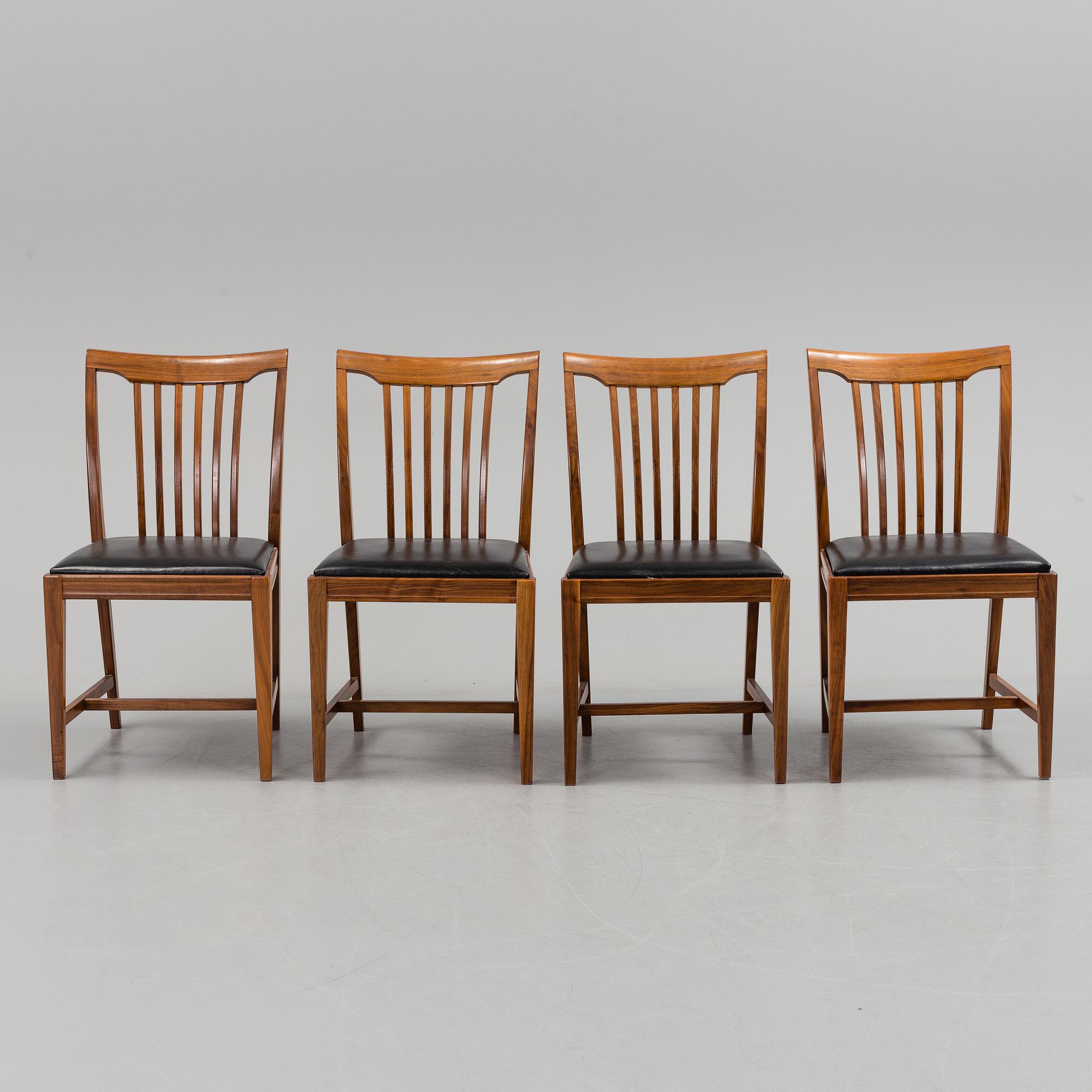 MATSALSBORD med STOLAR, fyra stycken, 1960-tal.