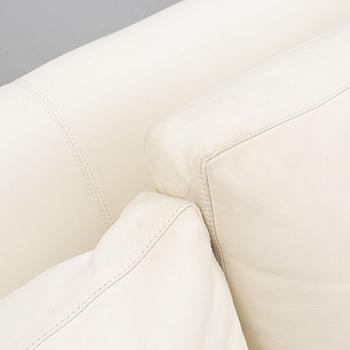 A leather upholstered 'Morris' sofa by Anika Reuterswärd for Fogia.