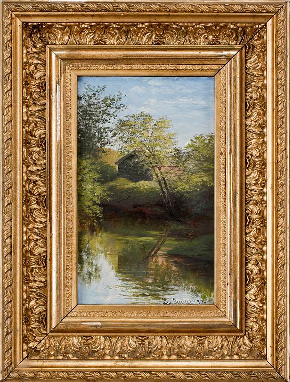 LOTTEN VON GEGERFELT, olja på pannå, 2 st. Sign.