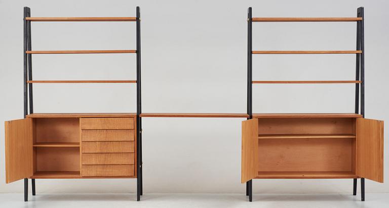 BOKHYLLA, 3 delar, "Tema", Gillis Lundgren, IKEA, 1950/60-tal.