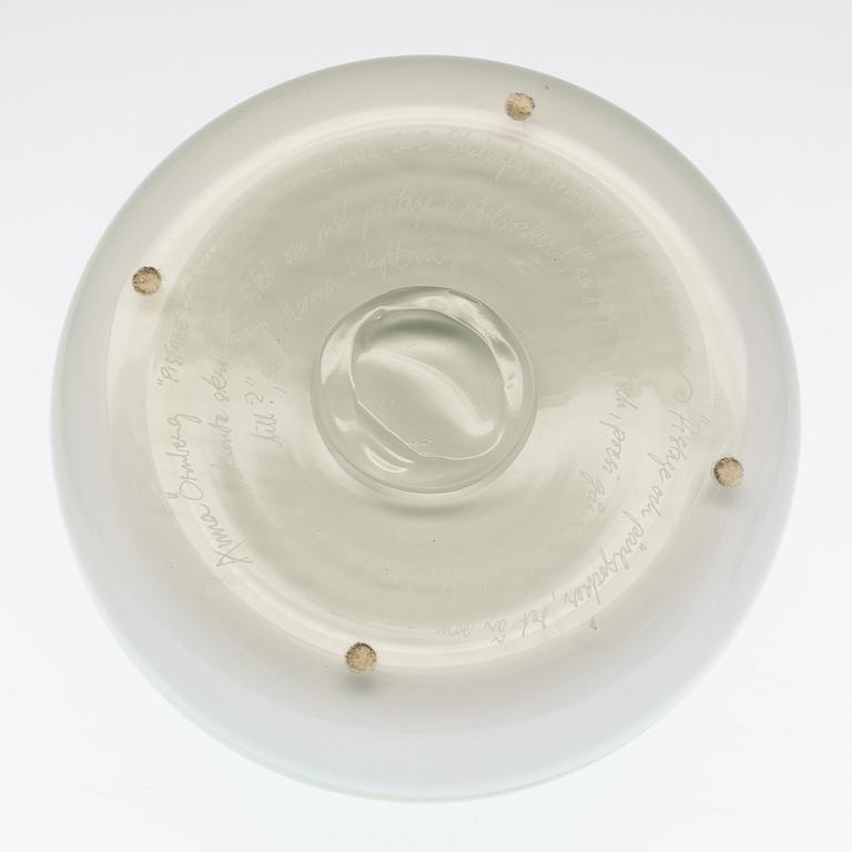 ANNA ÖRNBERG, skulptur, 2 delar, glas, Strömbergshyttan, signerad och daterad 2002.