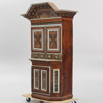 Cabinet, folk art, Dalarna, dated 1785.