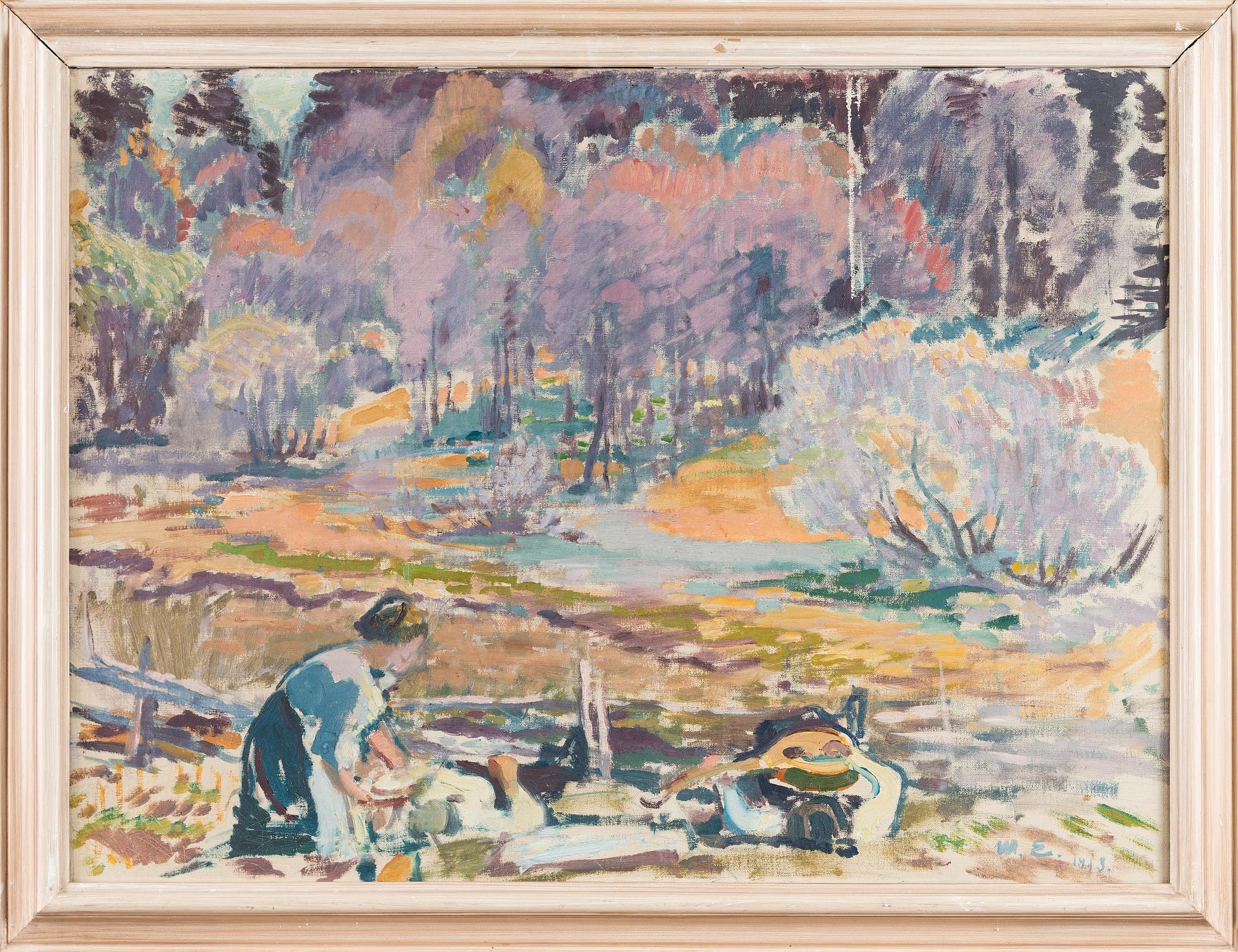 Magnus Enckell, A moment of rest in the park.