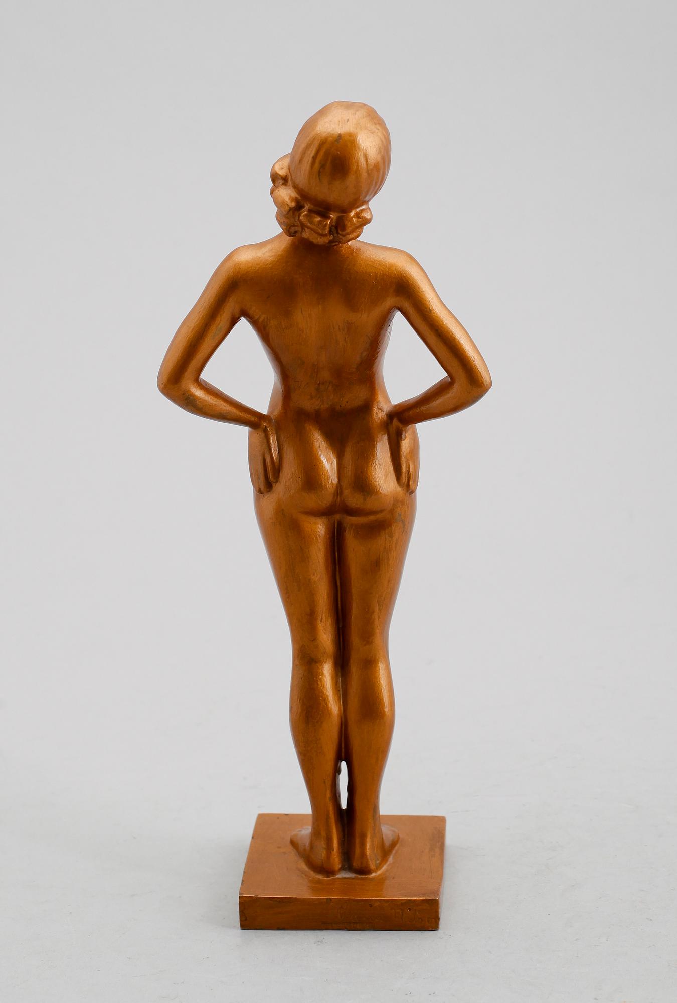 CARIN NILSON, skulptur, brons, signerad, 1930-tal.