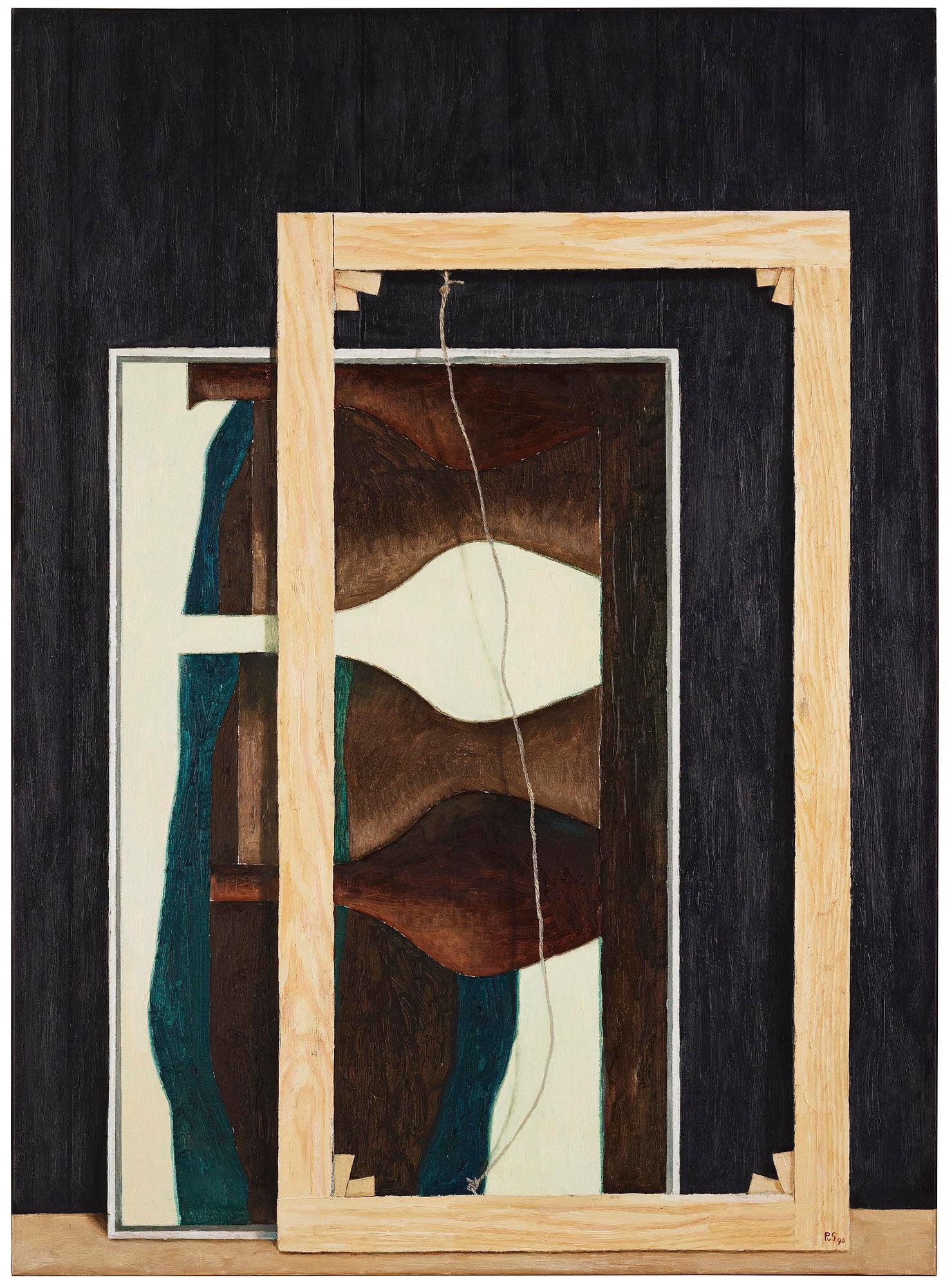 Philip von Schantz, Still life with painting and frame.