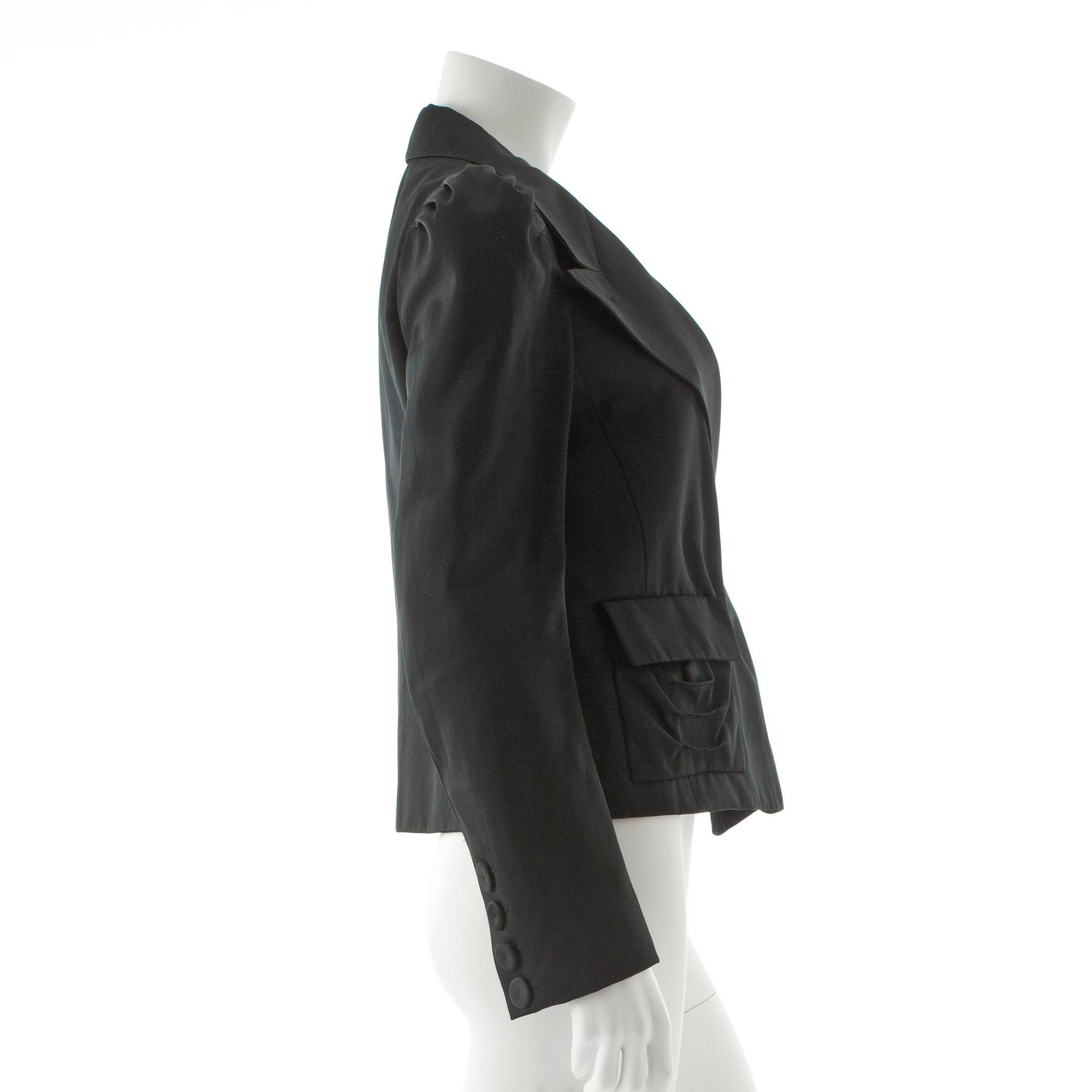 SONIA RYKIEL, a black cottonblend suit jacket.