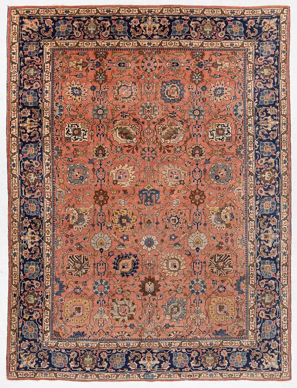 Semi-antique Tabriz rug, approx. 365 x 275 cm.