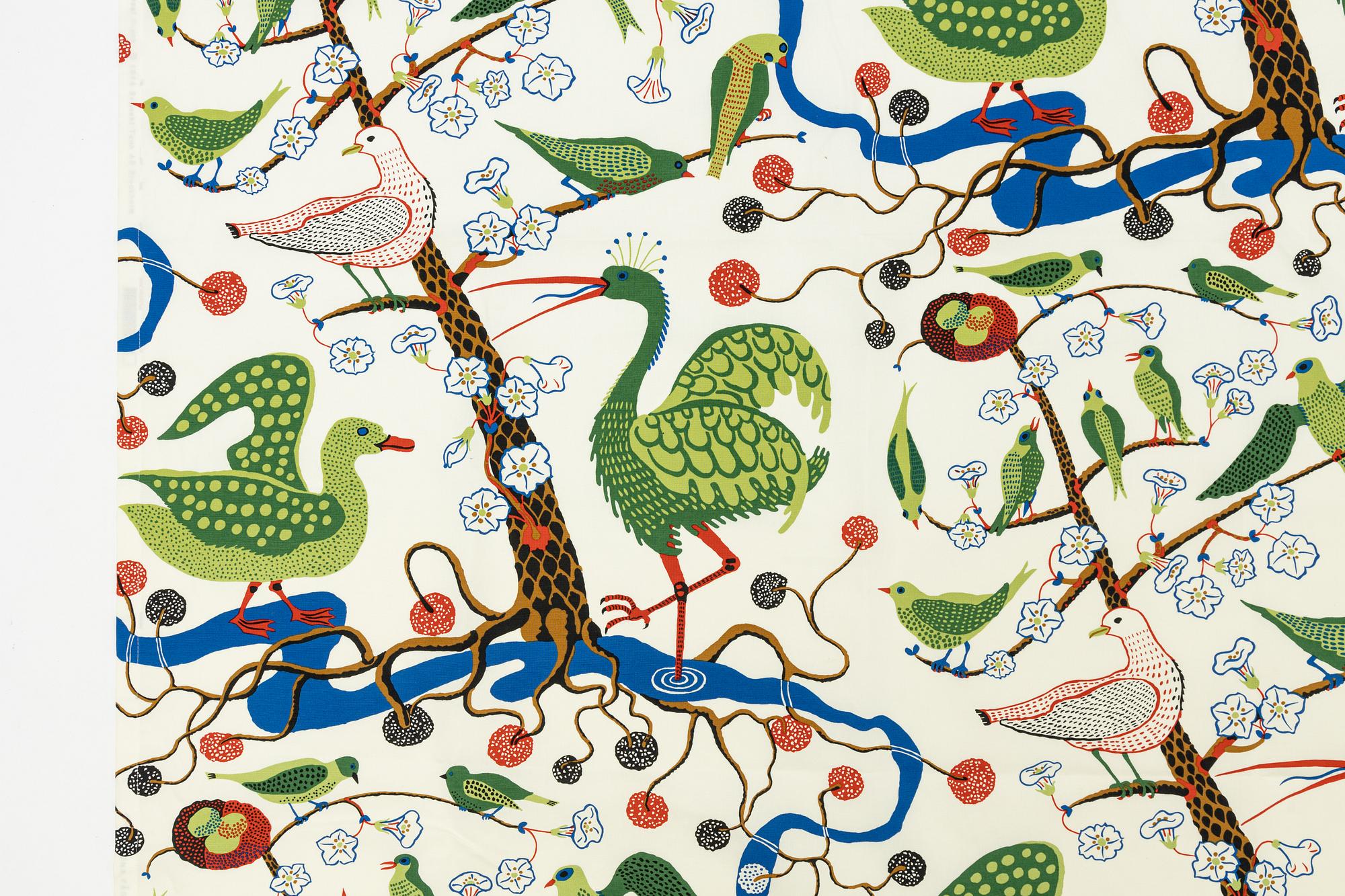 Josef Frank, fabric panels, 3 pcs, Firma Svenskt Tenn.