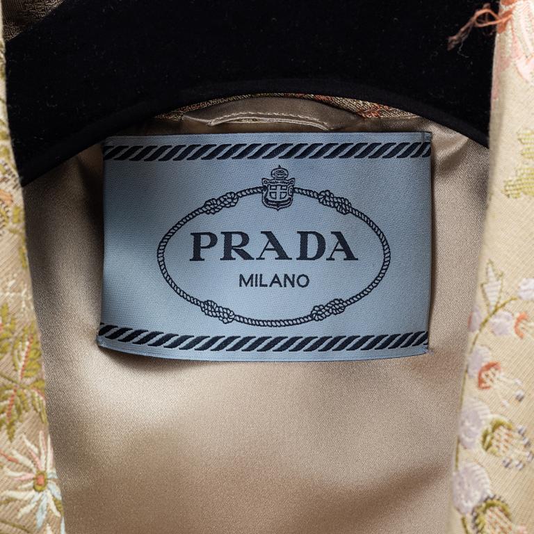 Prada, a silk embroidered dress and coat, size 36.