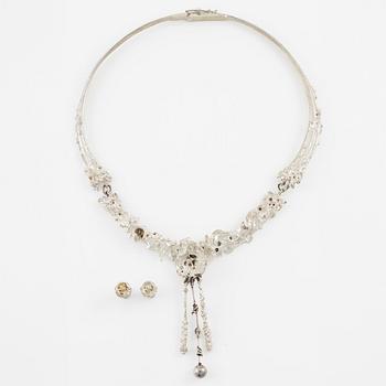 Juhls', necklace, "Tundra" and earrings, silver.