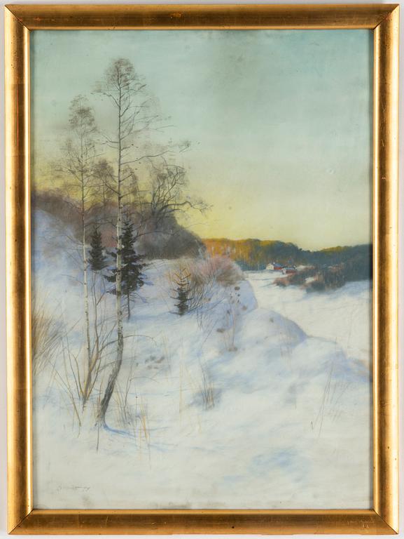 Carl Brandt, pastel. Signed and dated -98. 73 x 52.5 cm.