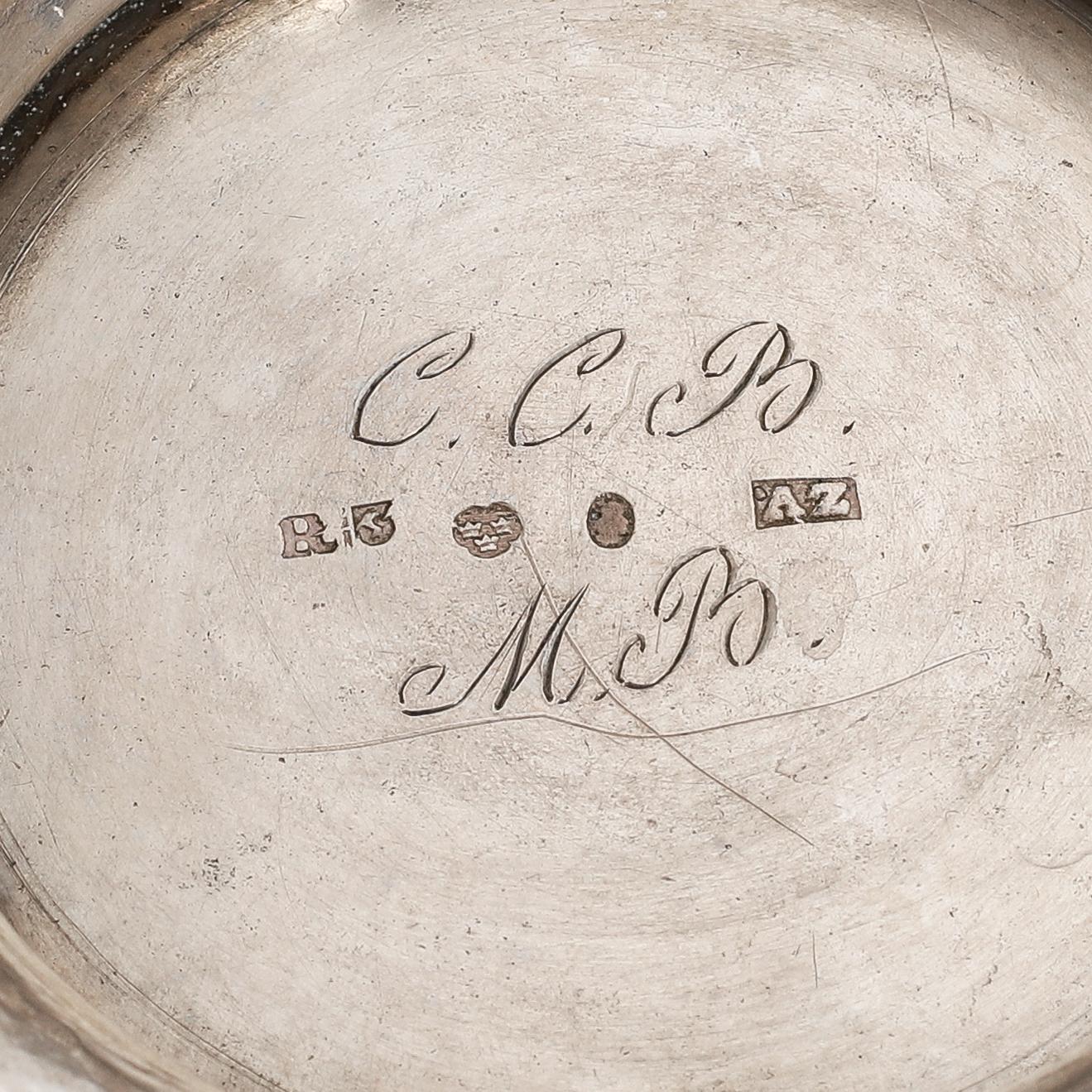 A silver bowl by Adolf Zethelius, Stockholm 1823.