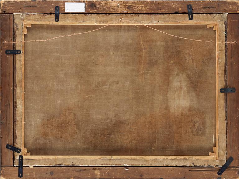 An oil painting by a Chinese artist of the ship "Falco" outside Hong Kong, Qing dynasty, circa 1865.