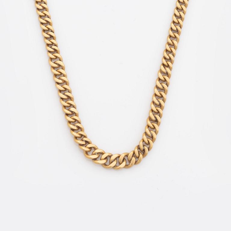 18K gold necklace.