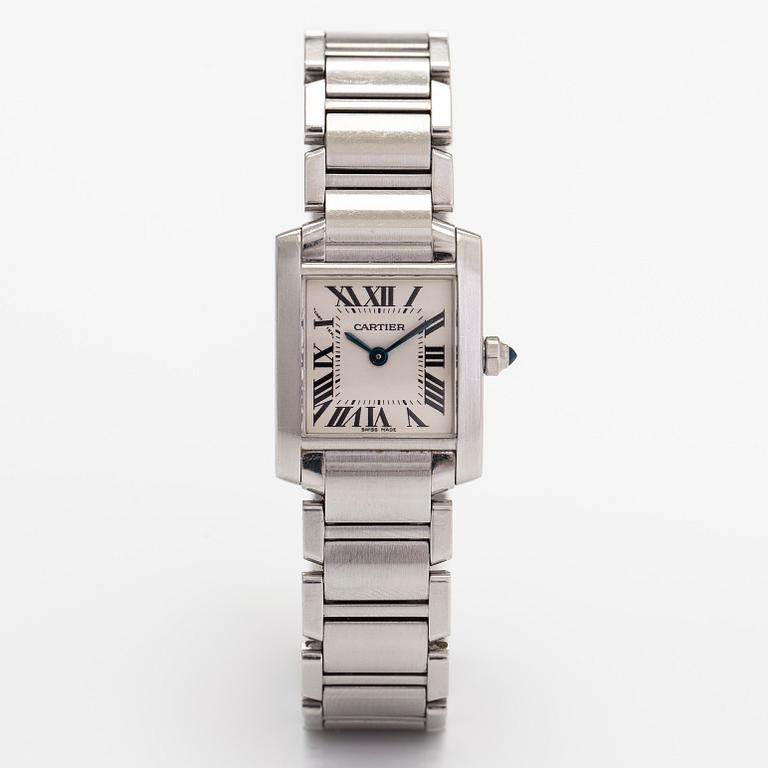 Cartier, Tank Francaise, armbandsur, 20 x 18 (25) mm.