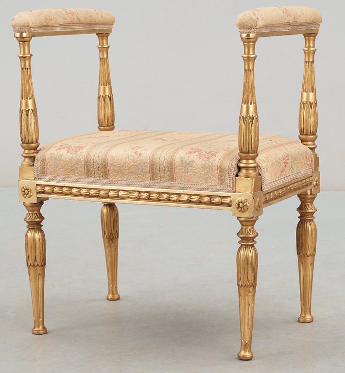 A late Gustavian stool circa 1800 by E. Ståhl.