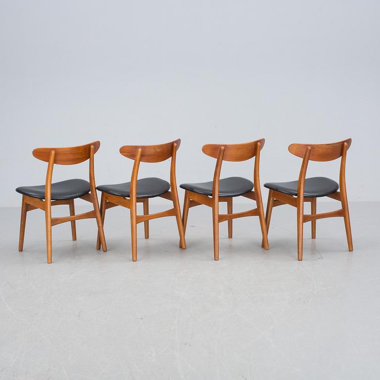 STOLAR, 4 st,"CH-30", Hans J. Wegner, Carl Hansen & Son, Danmark 1950-60-tal.