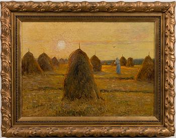 EDVARD WESTMAN, SUNSET OVER THE FIELD.