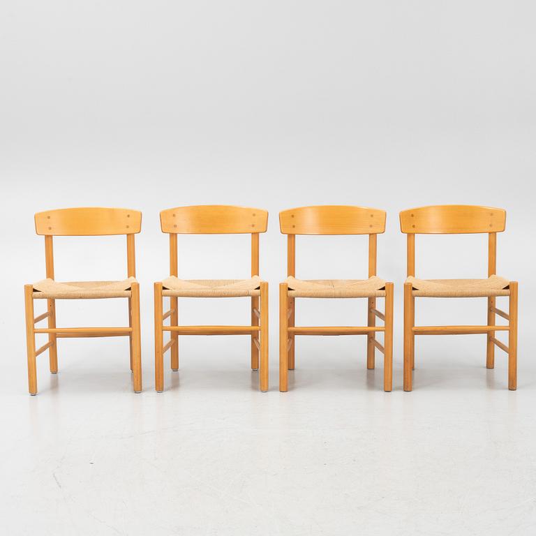 Børge Mogensen, chairs, 4 pcs, "J39", Denmark, second half of the 20th century.