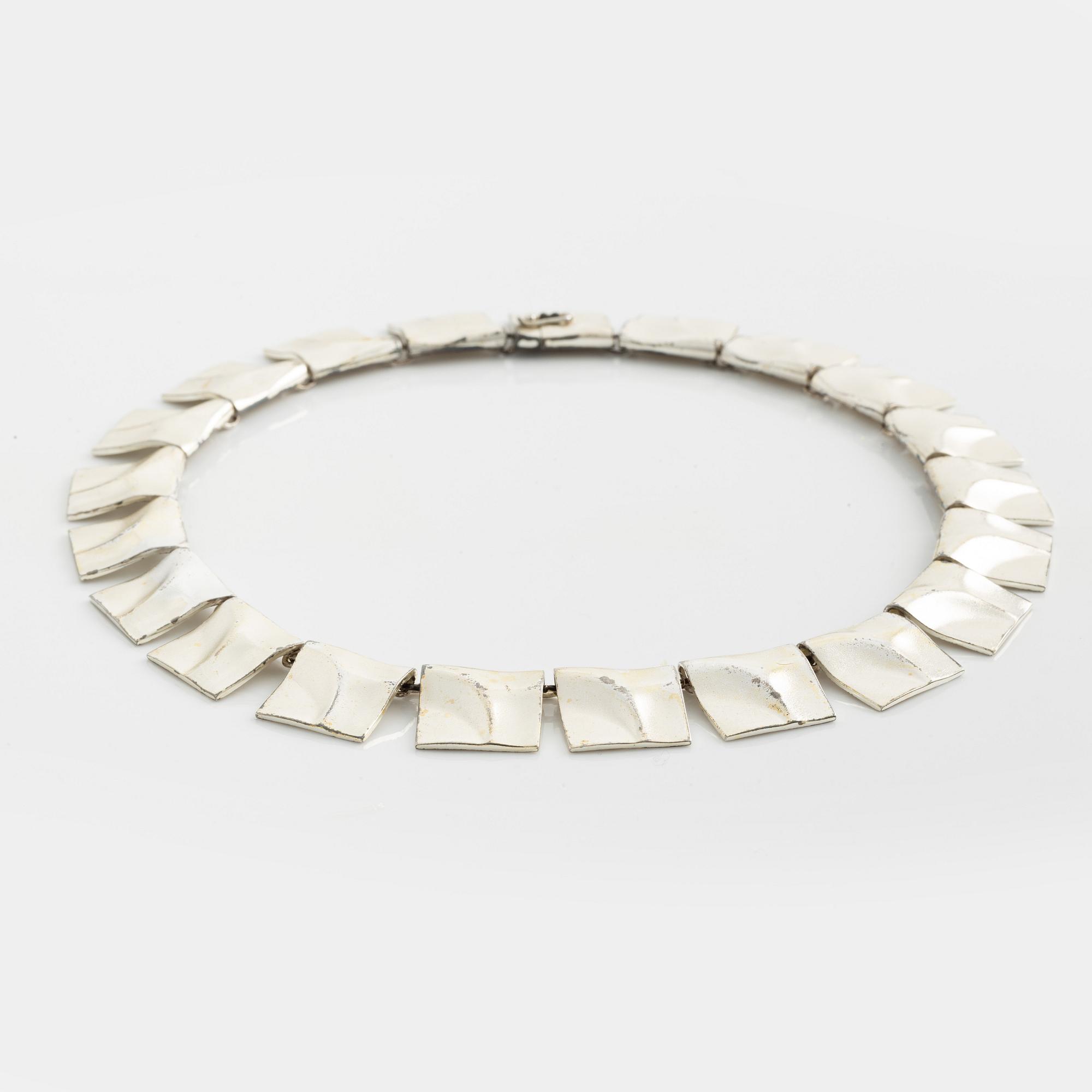 Björn Weckström, collier, "Galaktiska toppar" silver Lapponia 1983.