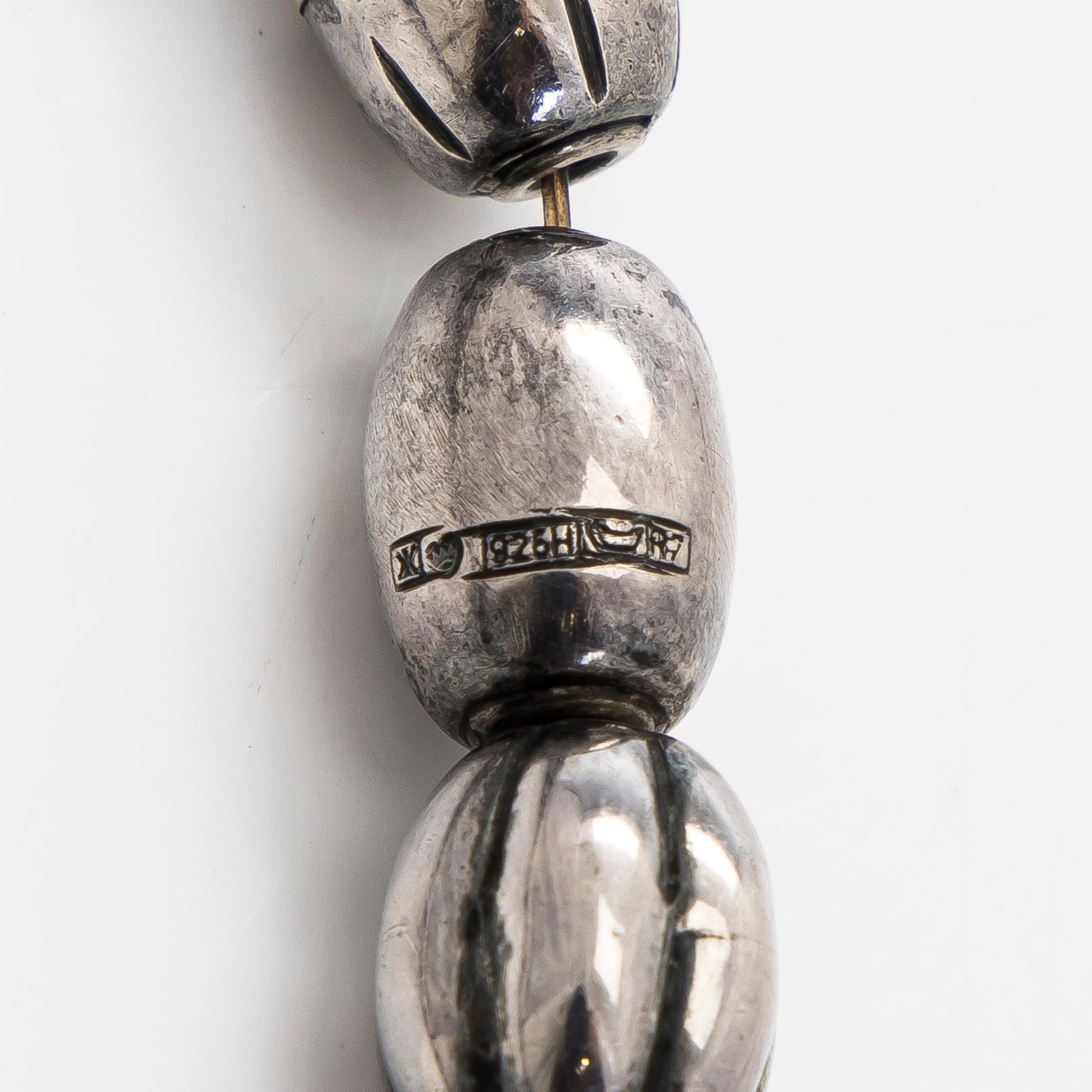 Kalevala Koru, Necklace and bracelet, “The Halikko Treasure”, silver. Helsinki 1970.