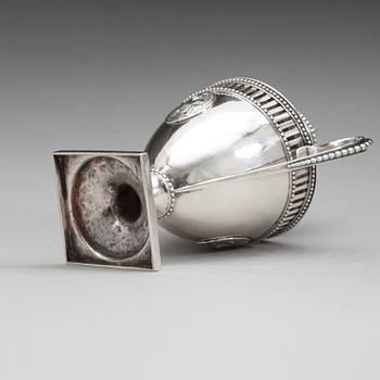 A Swedish 18th century silver sugar-bowl and cover, mark of Petter Eneroth, Stockholm 1787.